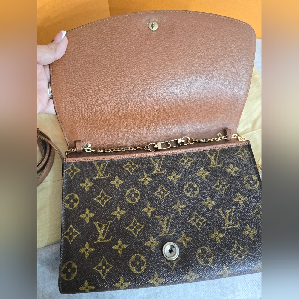 LOUIS VUITTON Monogram Bordeaux 24 Brown Shoulder Vintage Bag for Women's - Picture 7 of 17